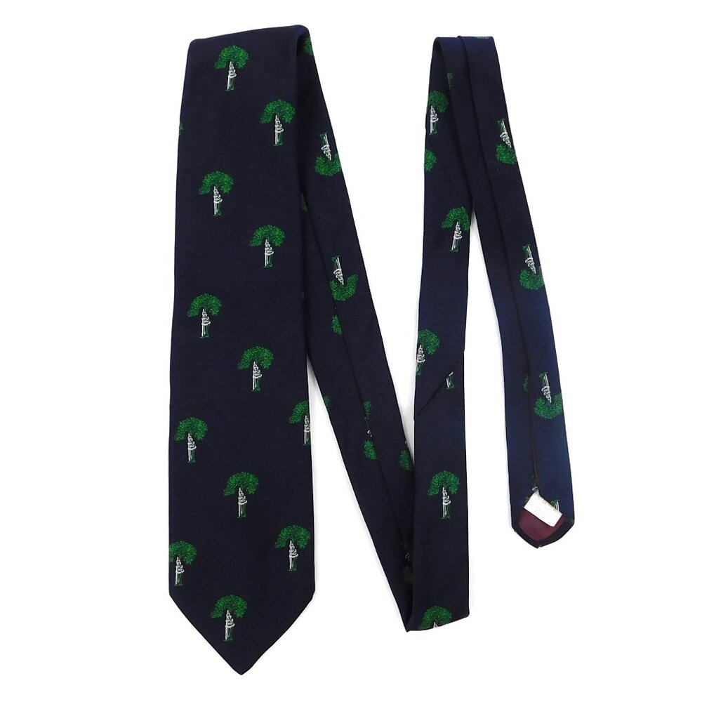 Vintage Mens Homer Reed LTD Denver Navy Blue Silk USA Tree Tie
